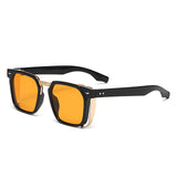 Elijah | Sunglasses Men's Square Frame UV Protection Crystal Clear