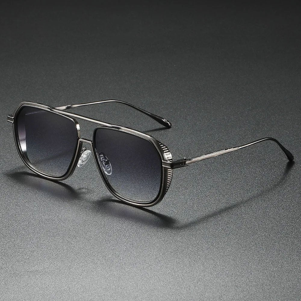 William | Sunglasses Metal Frame Aviator Style Gradient Lens
