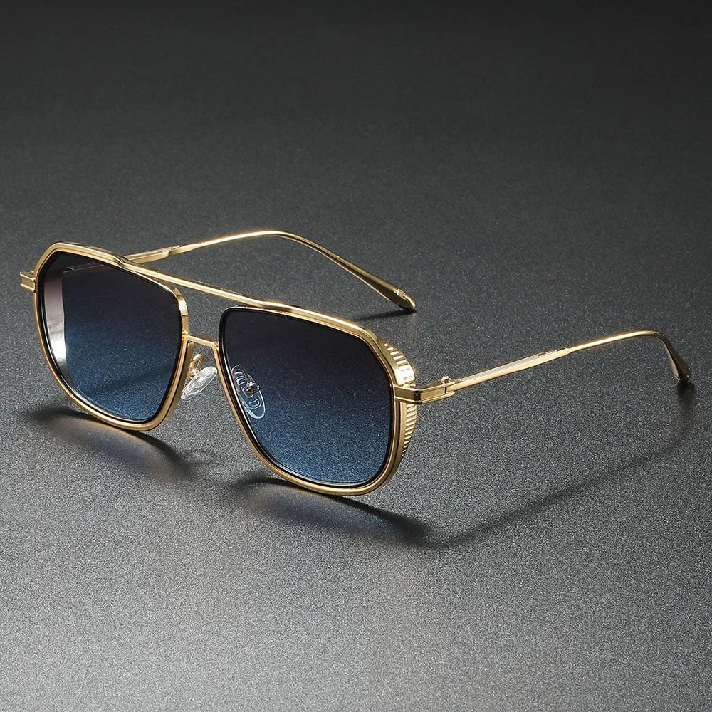 William | Sunglasses Metal Frame Aviator Style Gradient Lens