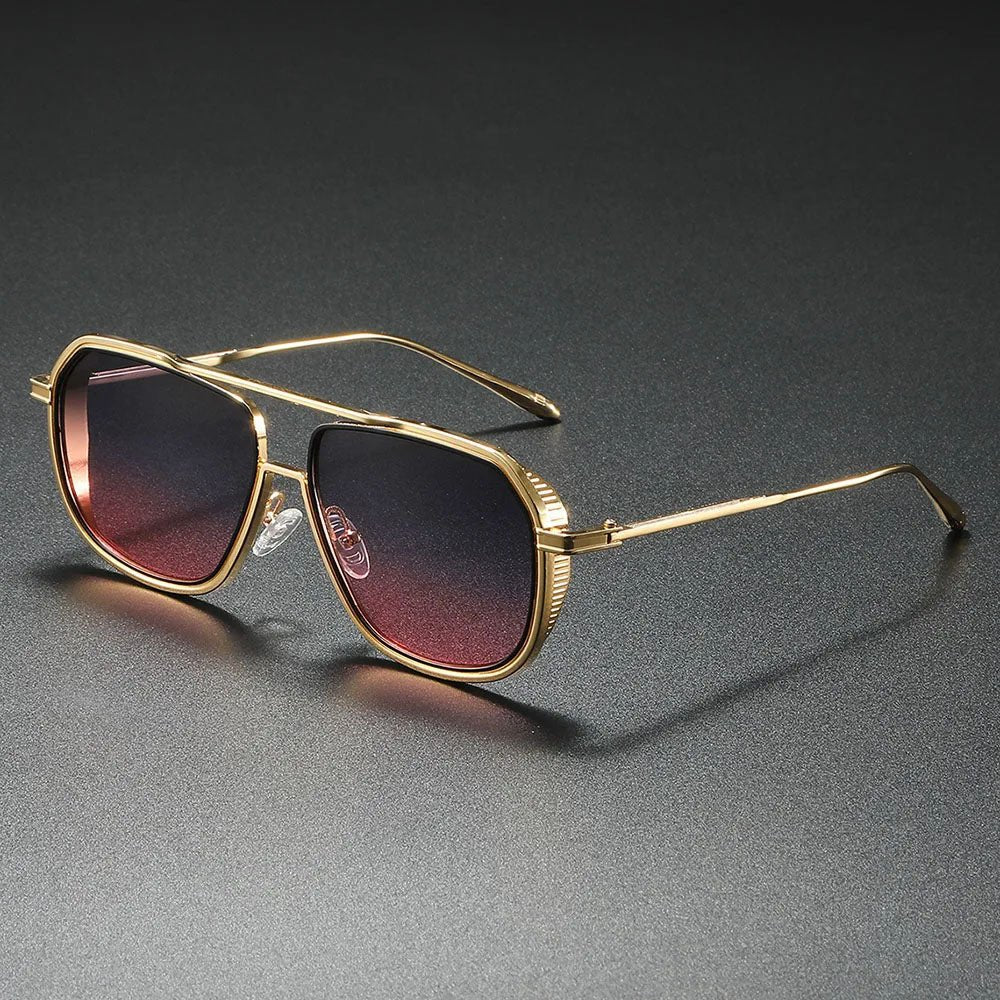 William | Sunglasses Metal Frame Aviator Style Gradient Lens