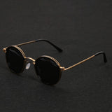 Grace | Sunglasses Polarized Round Frame Gold Metal Temples