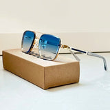 Layla | Sunglasses Retro Aviator Gold Titanium Frame Gradient