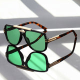 Nathan | Sunglasses Retro Aviator Style Double Bridge UV400