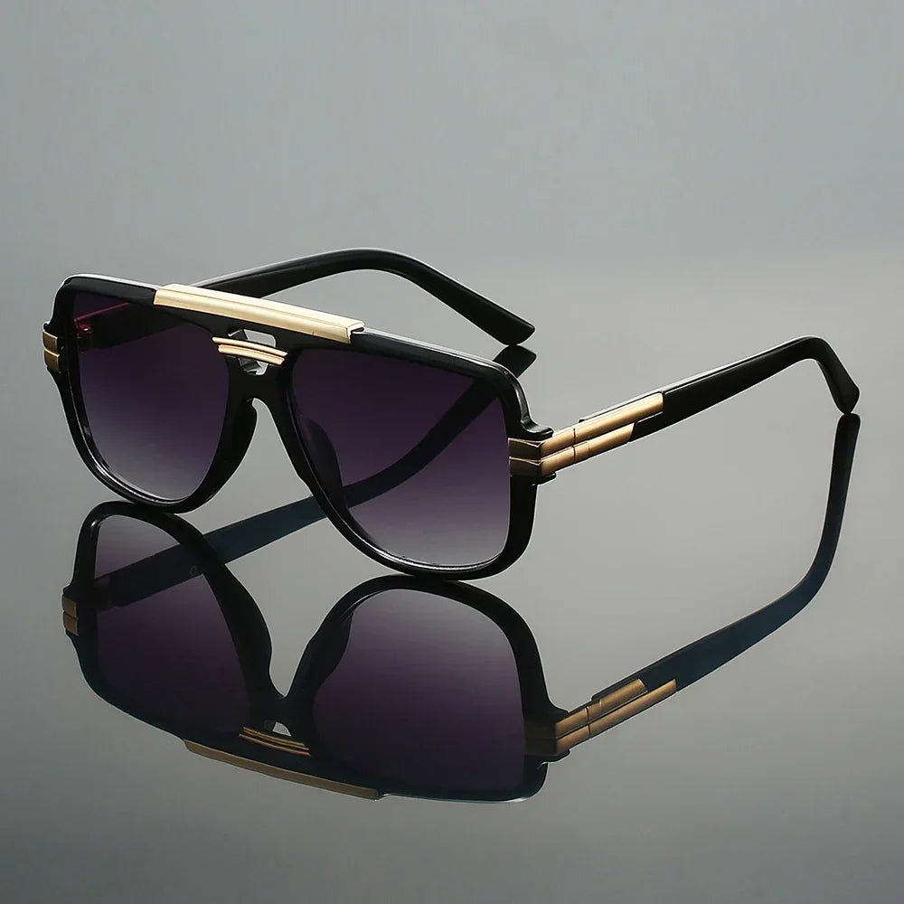 Nathan | Sunglasses Retro Aviator Style Double Bridge UV400