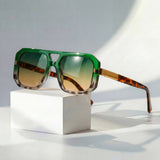 Ethan | Sunglasses Retro Aviator UV400 Gold Accent Gradient