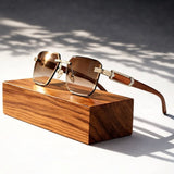 Samuel | Sunglasses Retro Gradient Wood Temples UV Protection