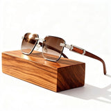 Samuel | Sunglasses Retro Gradient Wood Temples UV Protection