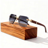 Samuel | Sunglasses Retro Gradient Wood Temples UV Protection