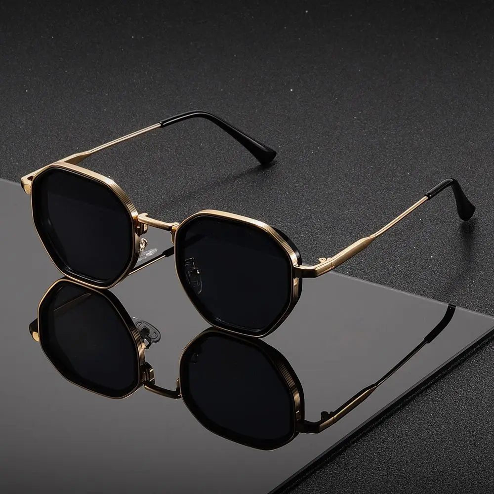Mia | Sunglasses Retro Round Metal Frame Gradient Lenses