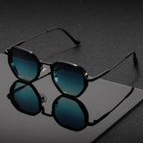 Mia | Sunglasses Retro Round Metal Frame Gradient Lenses
