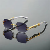 Henry | Sunglasses Rimless Geometric Gold Frame UV400 Protection