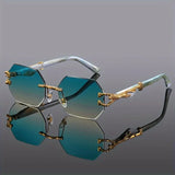 Henry | Sunglasses Rimless Geometric Gold Frame UV400 Protection