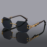 Henry | Sunglasses Rimless Geometric Gold Frame UV400 Protection