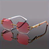Henry | Sunglasses Rimless Geometric Gold Frame UV400 Protection