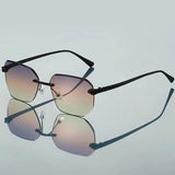Camila | Sunglasses Rimless Gradient Gold Frame UV400 Protection
