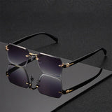 William | Sunglasses Rimless Gradient Lenses Gold Bridge Featherweight