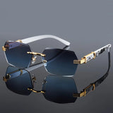 Grace | Sunglasses Rimless Gradient Lenses Gold Frame UV Protection