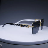 Grace | Sunglasses Rimless Gradient Lenses Gold Frame UV Protection