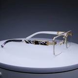 Grace | Sunglasses Rimless Gradient Lenses Gold Frame UV Protection