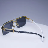 Grace | Sunglasses Rimless Gradient Lenses Gold Frame UV Protection