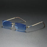 James | Sunglasses Rimless Rectangular Gold Gradient Tinted