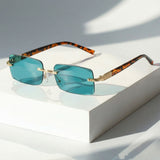 Henry | Sunglasses Rimless Retro Tinted UV400 Protection Lightweight
