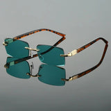 Henry | Sunglasses Rimless Retro Tinted UV400 Protection Lightweight