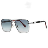 Charlotte | Sunglasses Square Aviator Gradient Lens Metal Frame