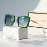 Evelyn | Sunglasses Women Square Frame Gradient Lens UV400